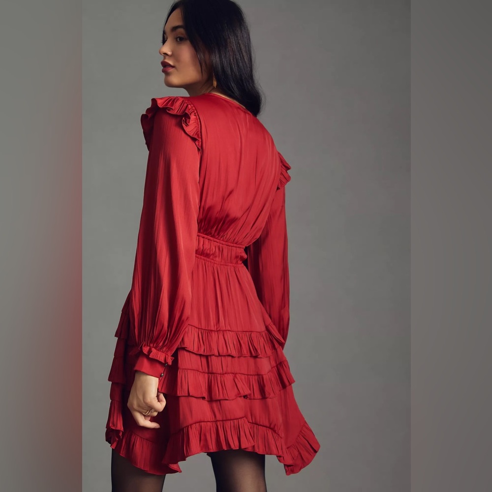Tiered Ruffled Mini Dress - Picture 3 of 16